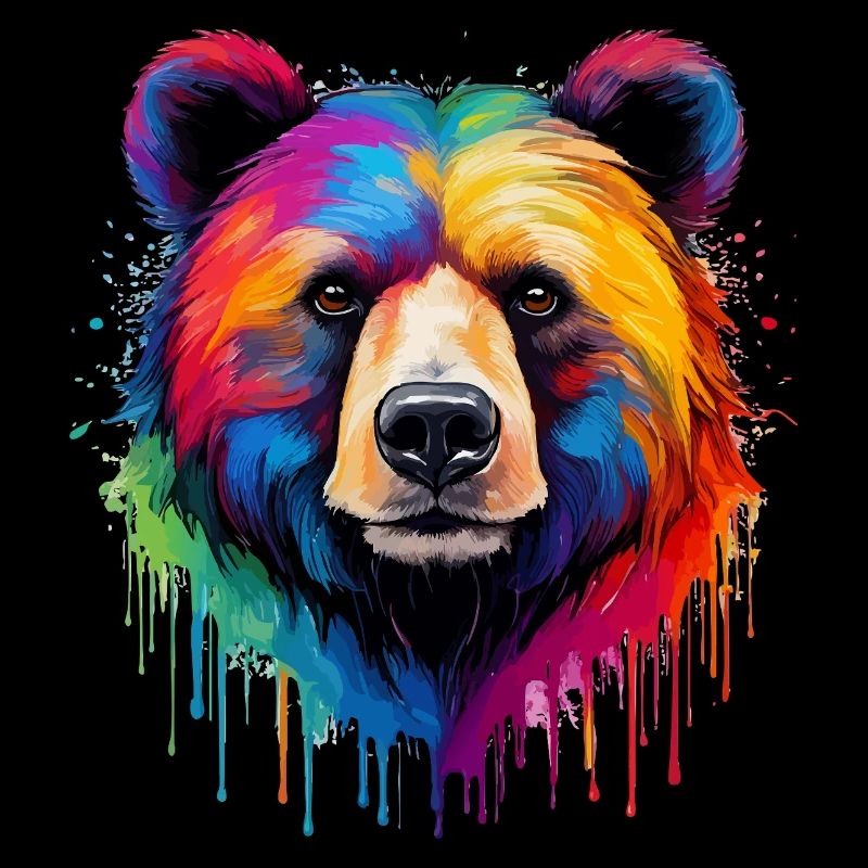 Bär in Regenbogenfarben