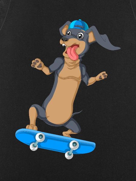 Dachshund Skateboarding Tee