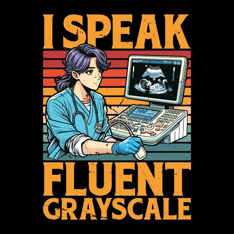 Sonographer I Speak Fluent Grayscale Xray Tech