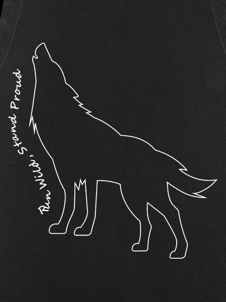Howling Wolf Line Art Design