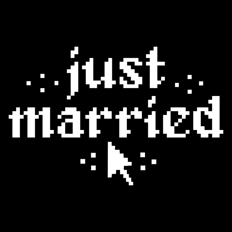 Just Married Pixel Mauszeiger Hochzeitsgeschenk