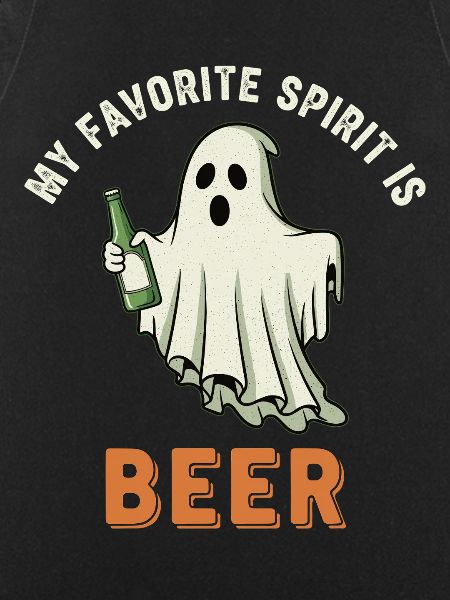 Humorous ghost drink print