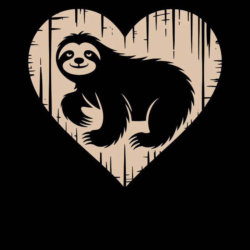 Cute Sloth Heart Design
