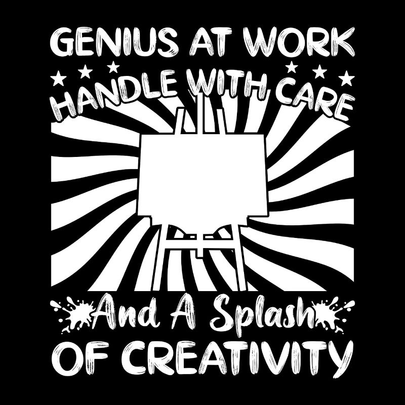 Funny Artist Painter Genius At Work Of Creativity