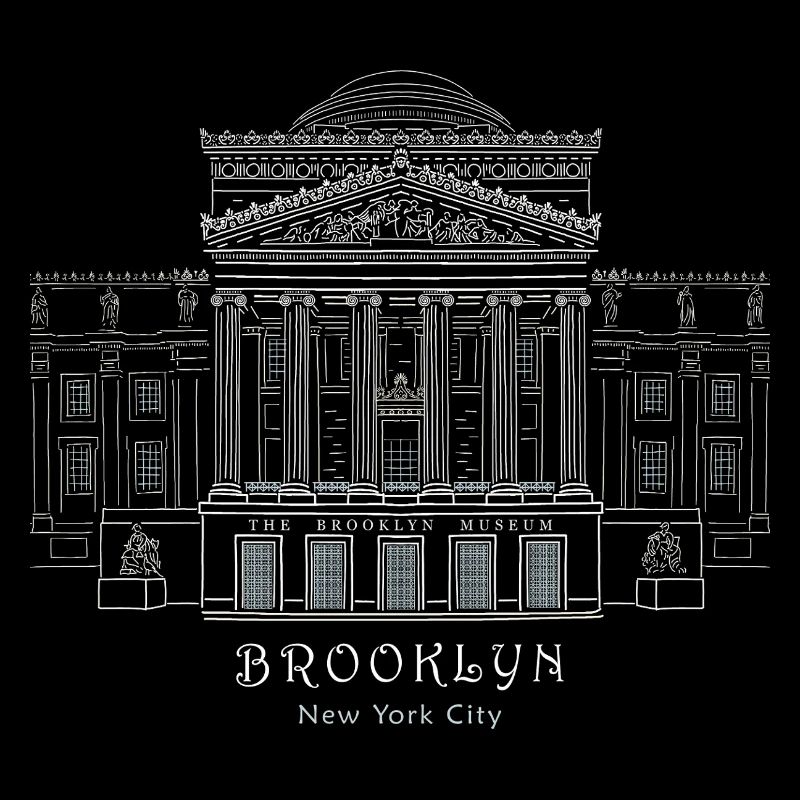 New York, dessin au trait Musée de Brooklyn