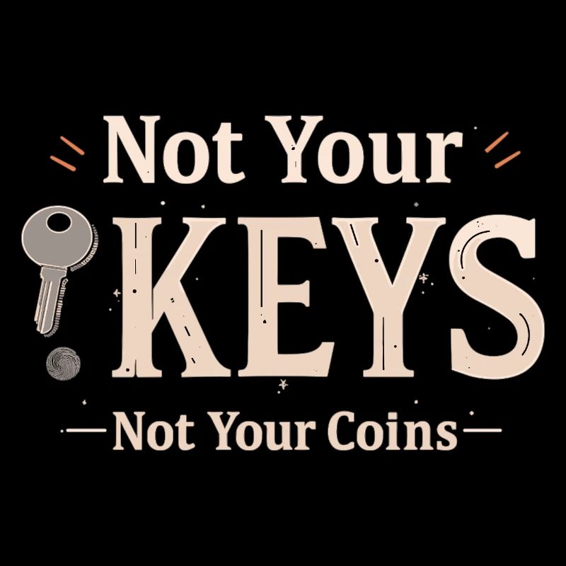 Not Your Keys – Bitcoin Wallet Saying
