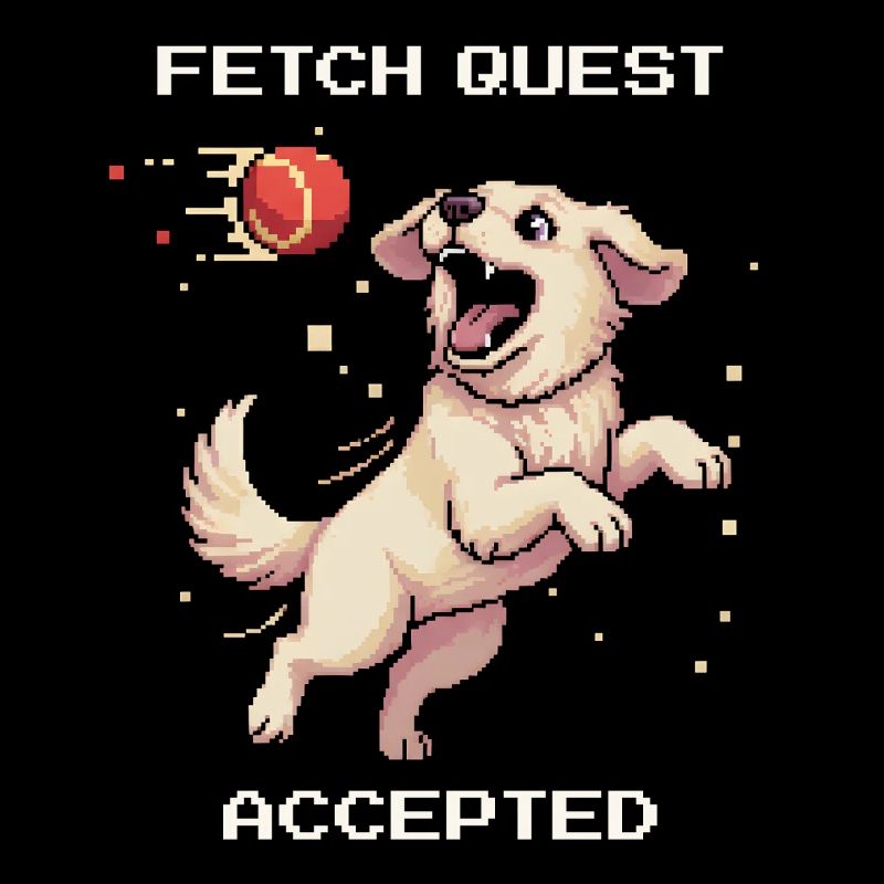 Fetch Quest Acceptée | Chien jouant au ballon