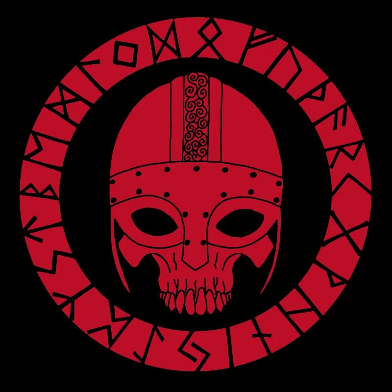 Red Skull und Wikinger Runen