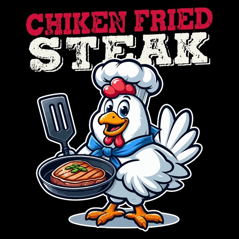 Fried Chicken Steak Cartoon