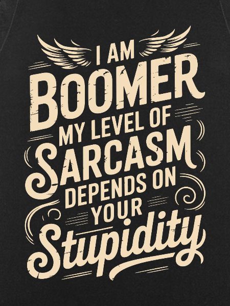 Boomer Sarcasm Saying Shirt Design
