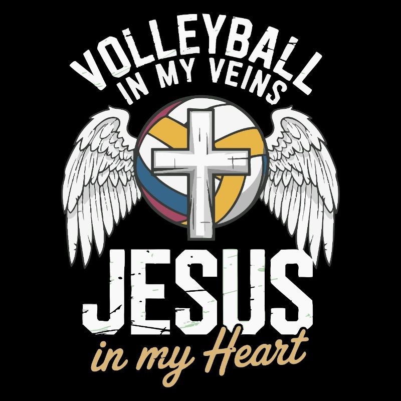 Volley-ball et Jésus – Conception d’une croix avec des ailes