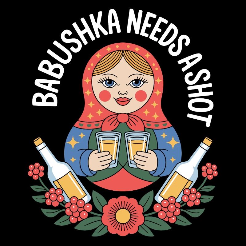 Babushka with Shot's motif