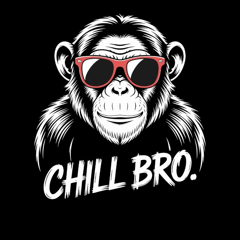 Chill Bro Affe Mit Sonnenbrille