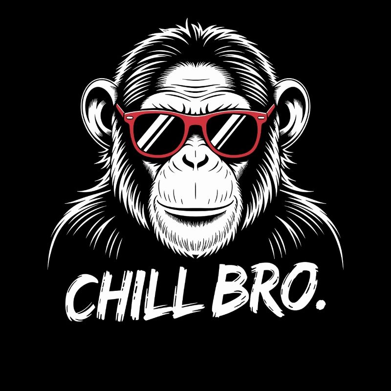 Chill Bro Affe Mit Sonnenbrille