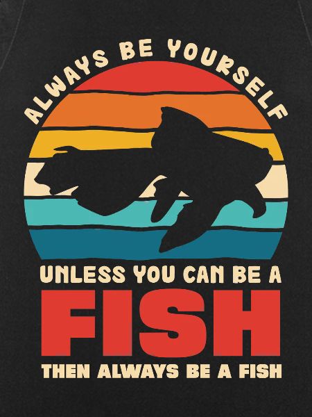 Fish Be Yourself Retro Sunset