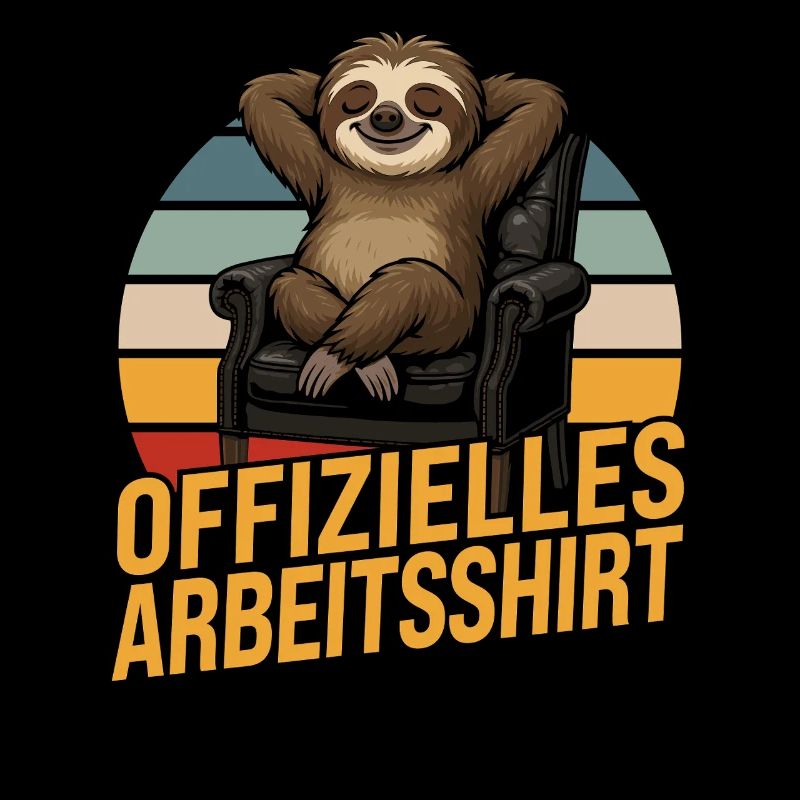 Official Work Shirt Sloth Lazy Lounging