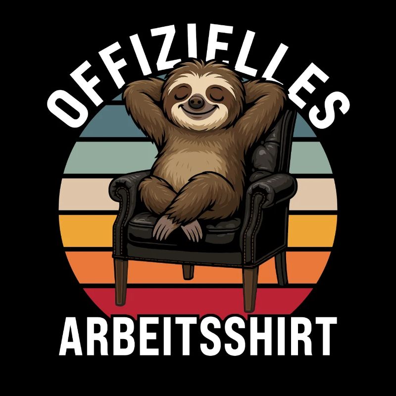 Official Work Shirt Sloth Office Saying