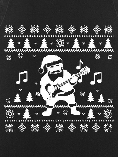 Christmas Man Playing Guitar XMas