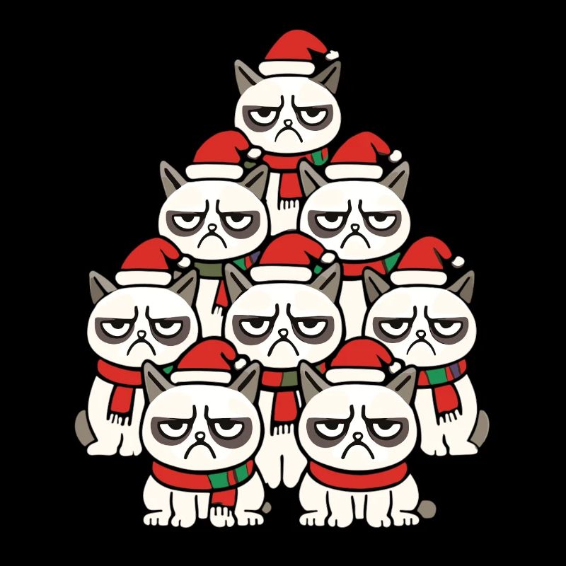 Grumpy Christmas Cats – Lustiges Katzen