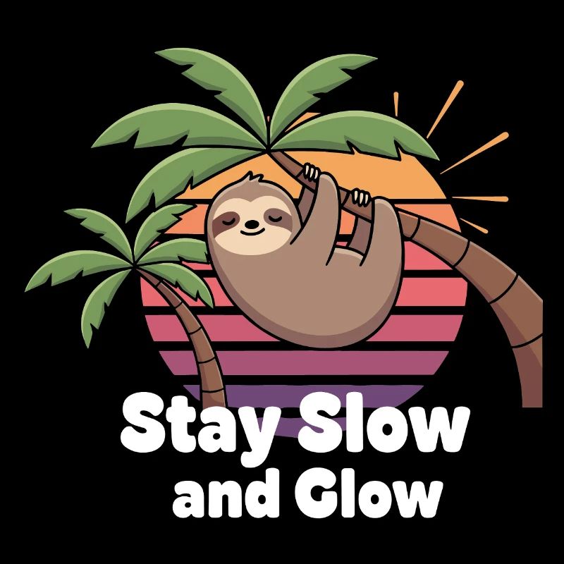 Faultier Sunset Stay Slow and Glow