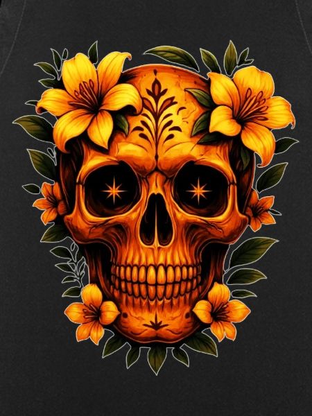 Skull with flowers