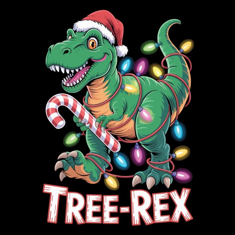 Tree-Rex Dinosaurier - T-Rex mit Lichterkette