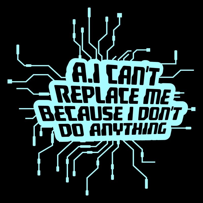 AI Can't Replace Me I Don't Do Anything Humor Joke