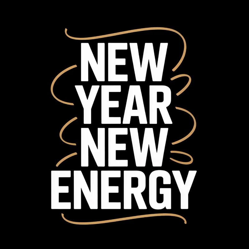 New Year New Energy Typography Tee