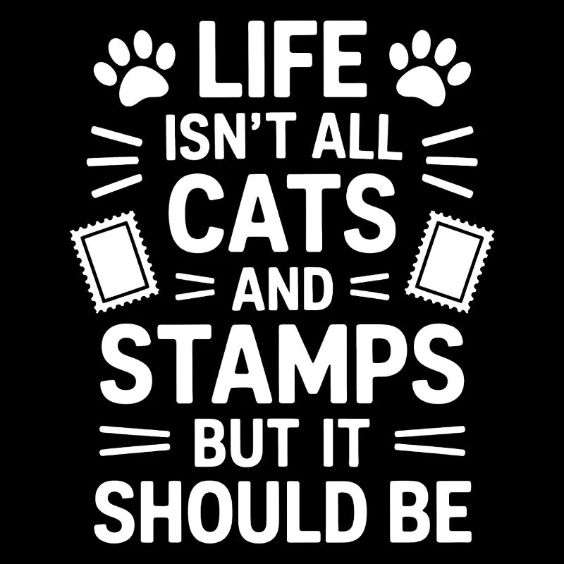 Briefmarken Spruch Katze Witz Briefmarken Geschenk