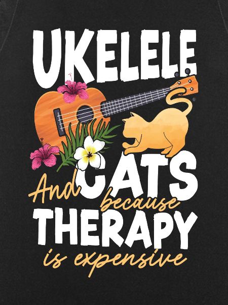 Hawaiian Ukulele Uke Cat Ukulele
