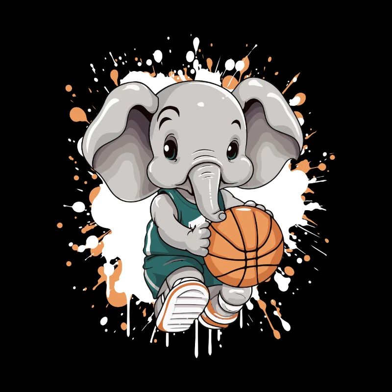 Basketball Elephant Comic