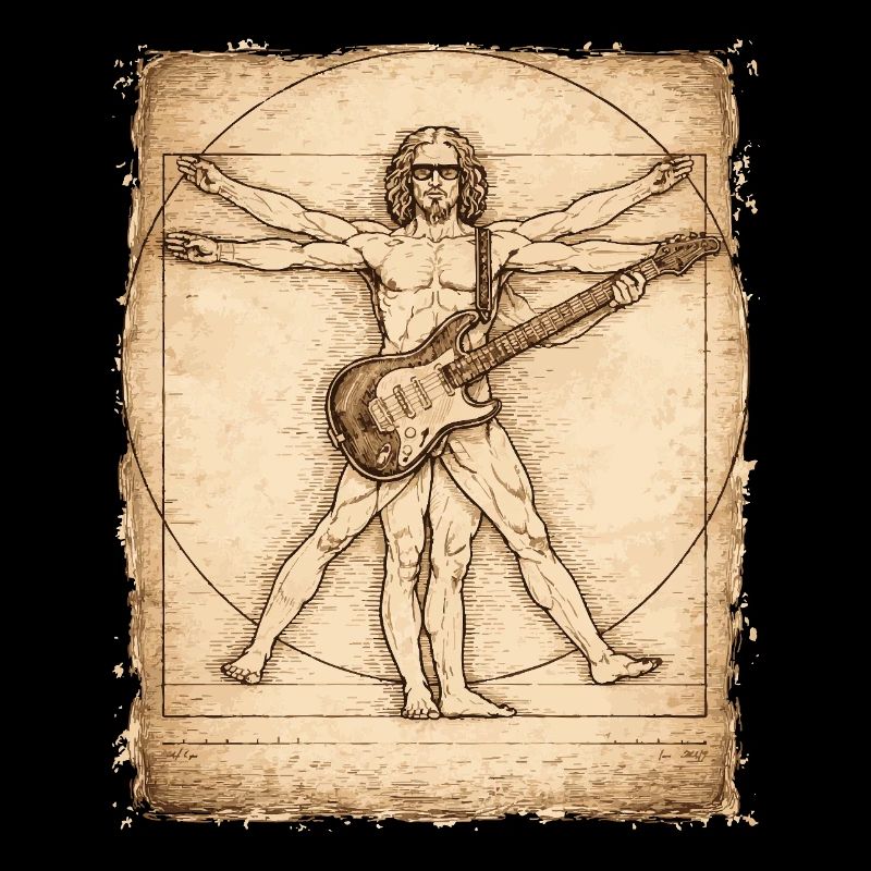 Vitruvian Rocker Gitarrist Design