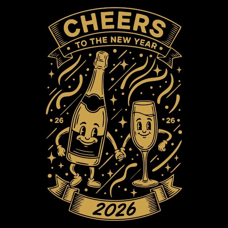 Prost auf das Design der Neujahrsfeier 2026
