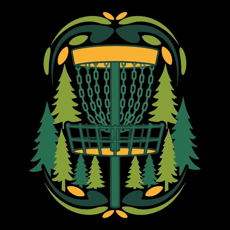 Forest Disc Golf Basket Flying Disc Szene