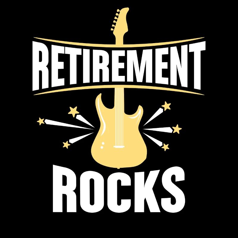 Retirement Rocks Guitar Lover Art Tee