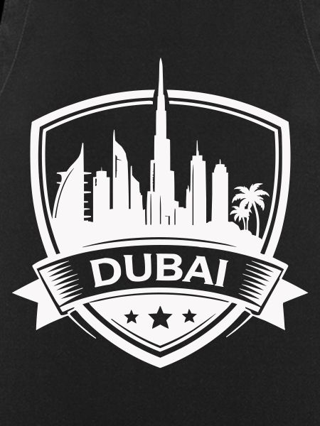 Dubai Skyline Badge Sign
