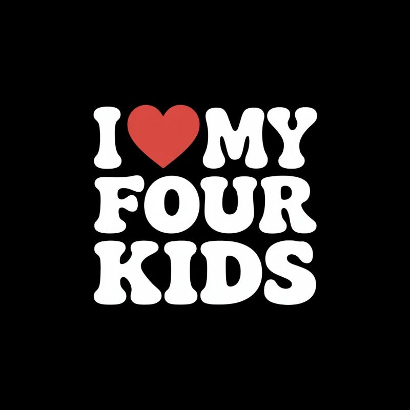 Ich liebe meine vier Kinder