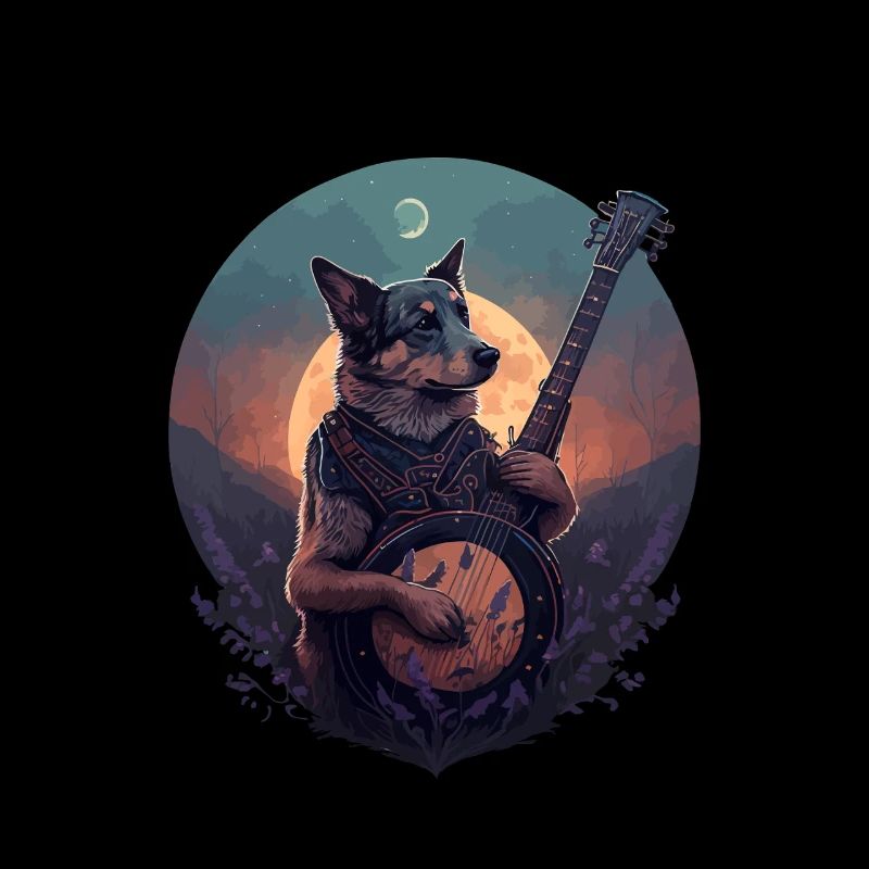 Banjo Playing Dog 