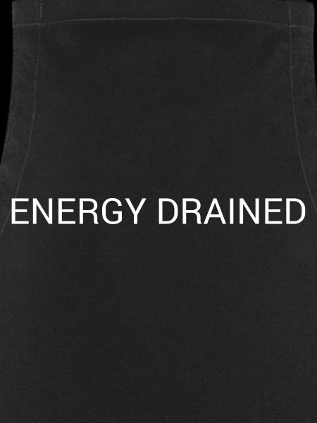 Energy Drained – Minimal Text Design
