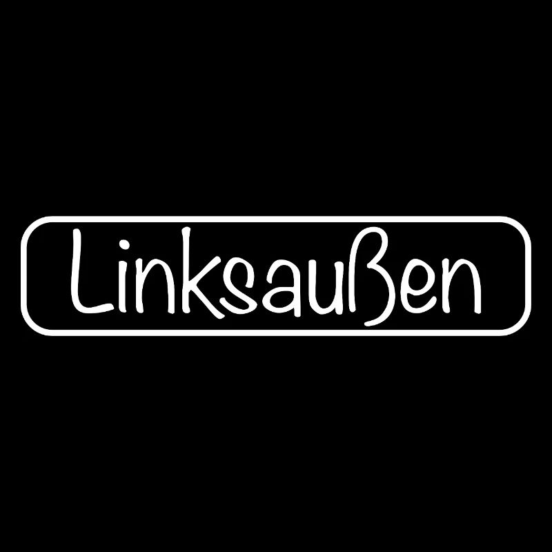Schriftzug Linksaußen (Weiß)