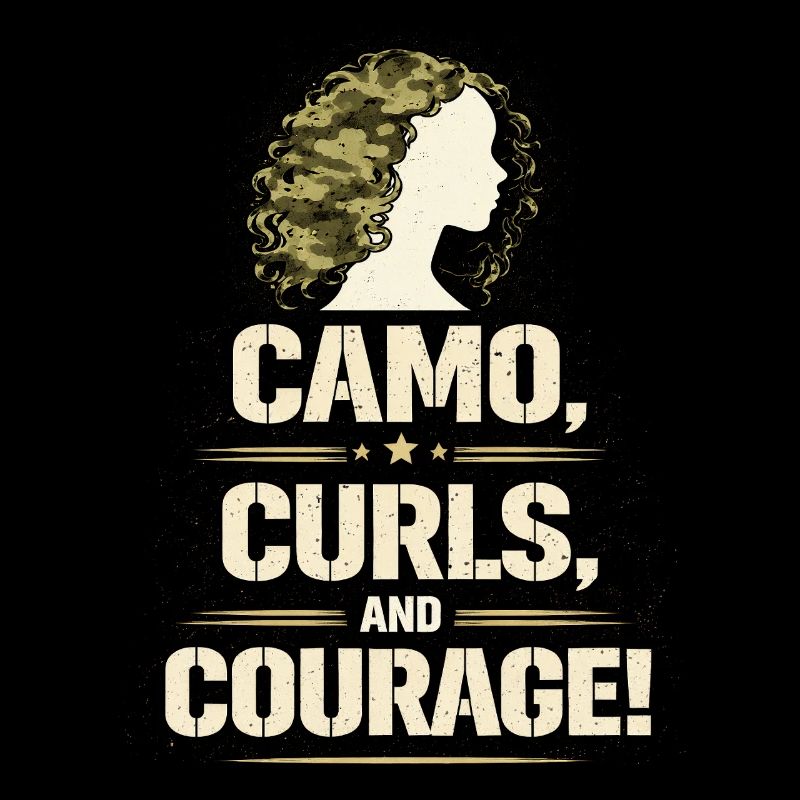 Boucles camouflages de soldate et courage