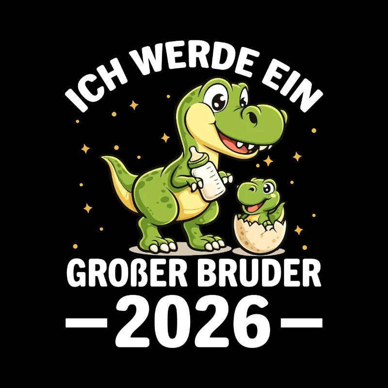 Kinder Ich werde EIN großer Bruder 2026 Dino
