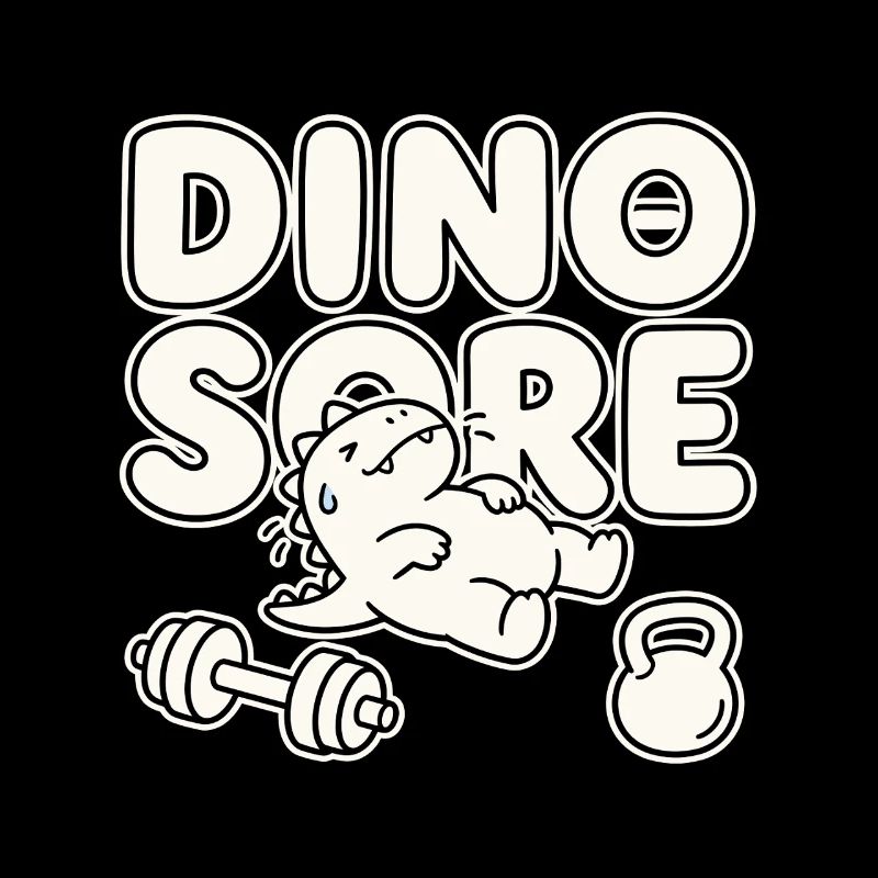 Dino Sore Funny Gym Workout Pun