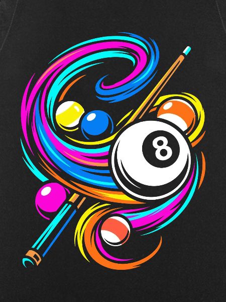 Billard Kugeln und Queue