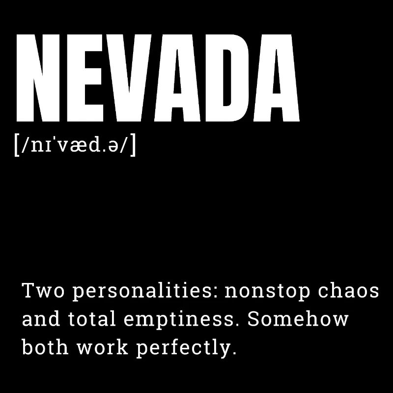 Nevada Duality: Bold Typography Print