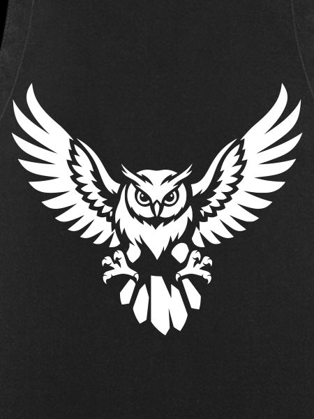 Aggressive owl in flight