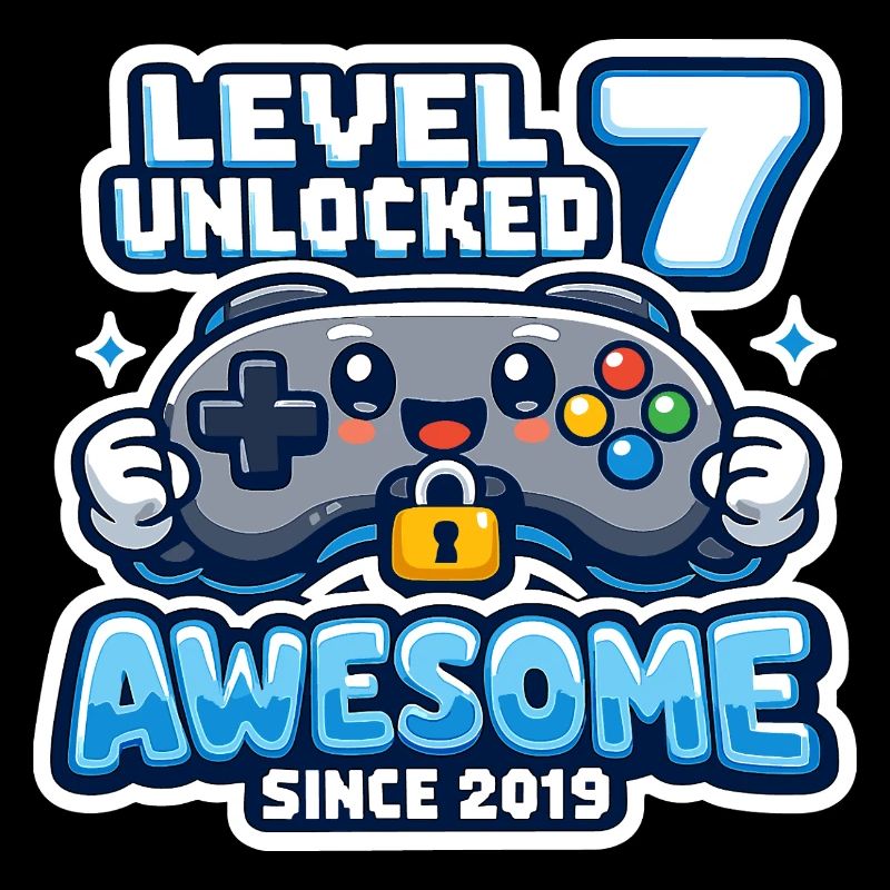Level 7 Unlocked Awesome 2019 Birthday