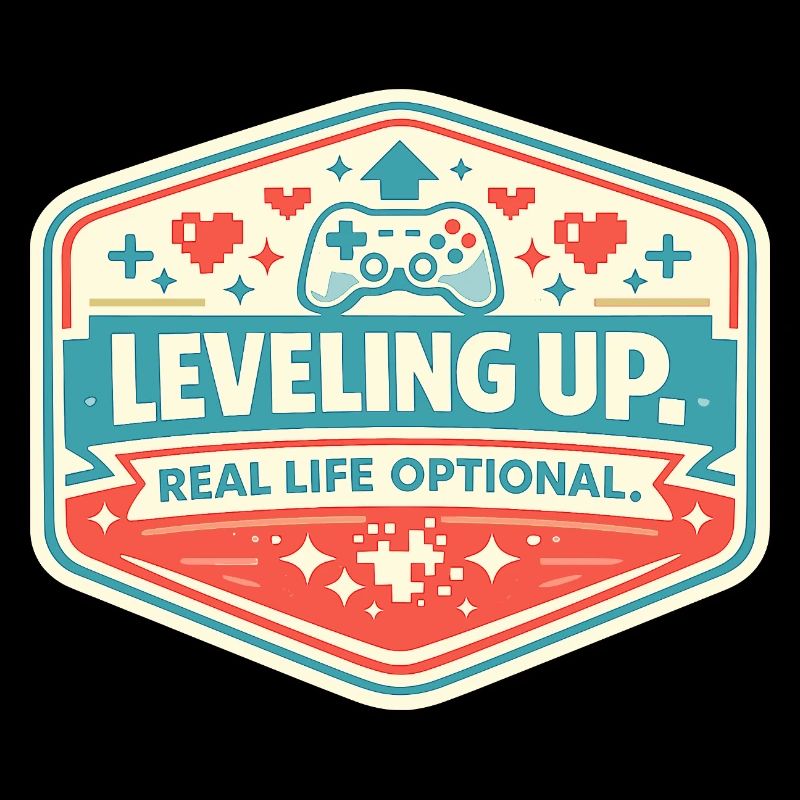 Leveling Up Gaming Abzeichen
