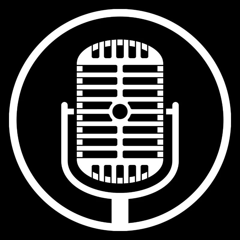Vintage-Mikrofon-Emblem