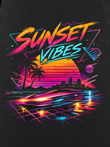 Sunset Vibes 80s Neon Design